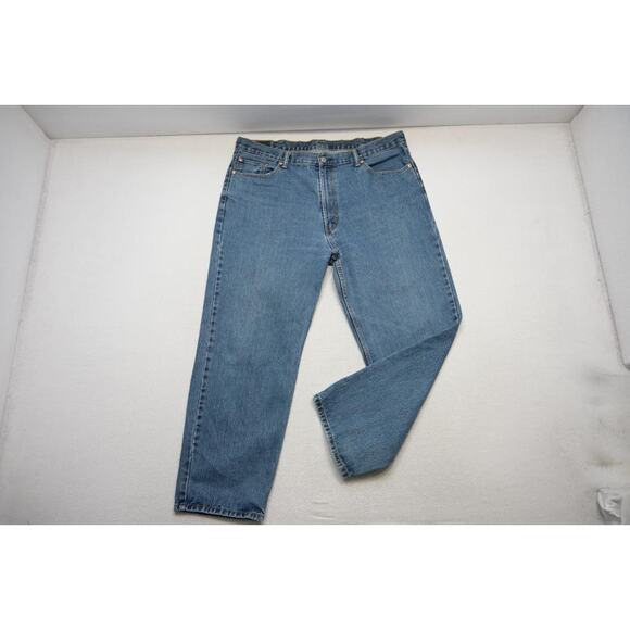 Levi's 550 Relaxed Fit Straight Blue Denim Jeans Rugged Mens Sz 42 x 30 - Picture 1 of 7